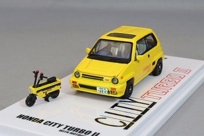 HONDA CITY TURBO II Yellow With MOTOCOMPO