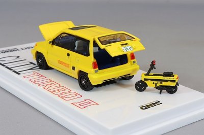 HONDA CITY TURBO II Yellow With MOTOCOMPO