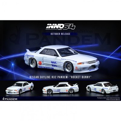 NISSAN SKYLINE GT-R R32 PANEM ROCKET BUNNY White