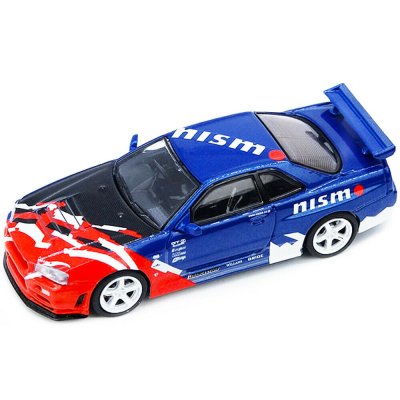 Nissan Skyline GT-R R34 Nismo Tokyo Auto Salon Blue Red