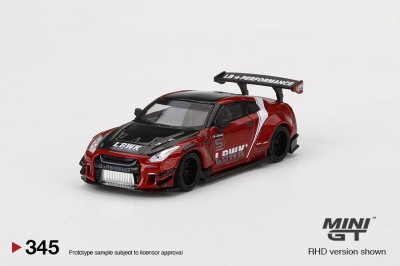 LB WORKS Nissan GT-R R35 Type 2, Rear Wing ver 3 , Red, LB Work Livery 2.0