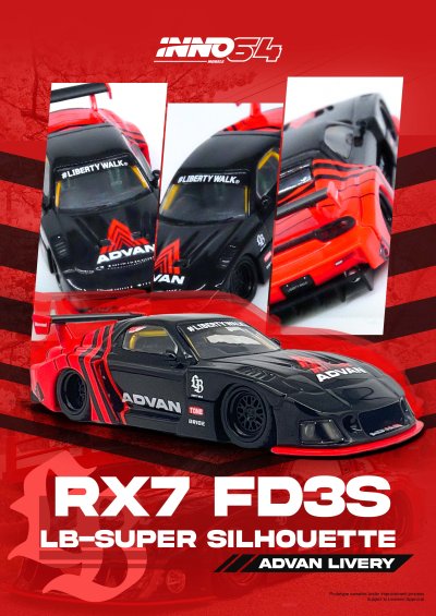 LBWK MAZDA RX7 (FD3S) LB-SUPER SILHOUETTE ADVAN LIVERY