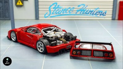 Ferrari F40 LM Red With Removable Engine Bonnet