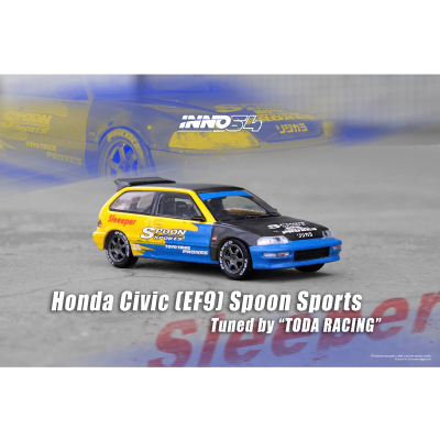 Honda Civic (EF9) Spoon Livery Tuned by *Tods Racing Japan*, yellow/blue