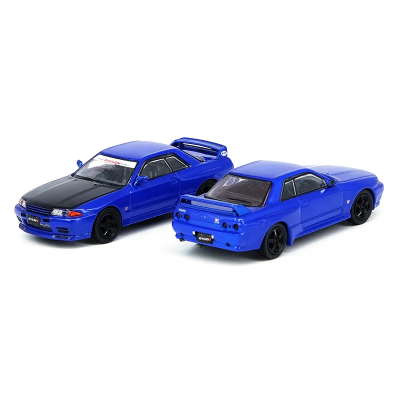 Nissan Skyline GT-R (R32) Blue With Extra Wheels and Extra Decals