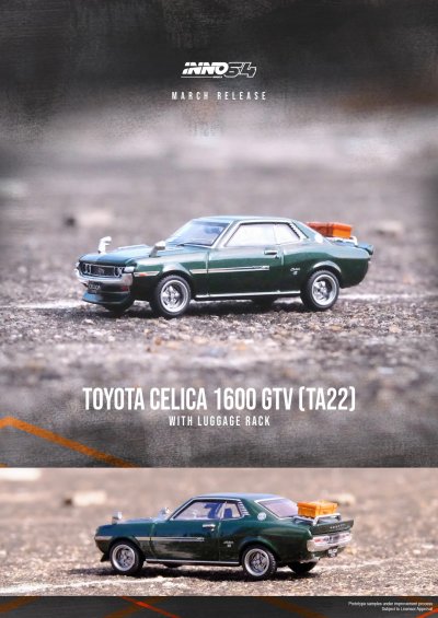 Toyota Celica 1600 GTV (TA22) Green w/Luggage