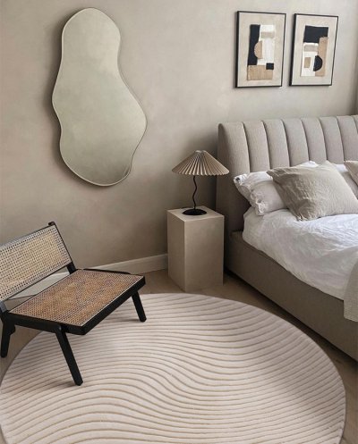 Hand Woven Round Rug -001a