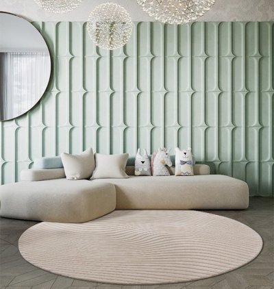 Hand Woven Round Rug -001a