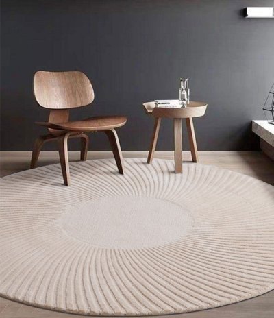 Hand Woven Round Rug -001a