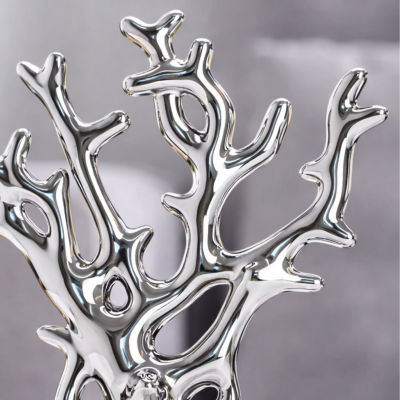 ของตกแต่งบ้าน HC359 Dim L25xH30 cm สีเงิน