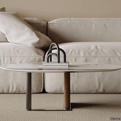 โต๊ะกลาง TB938 Dim L100xW73xH33 cm + L55xH42 cm