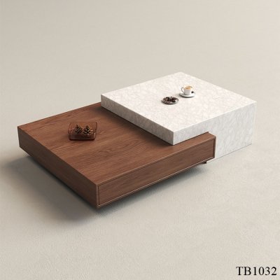 โต๊ะกลางรุ่น TB1032 Dim L135-160xW90xH32 cm