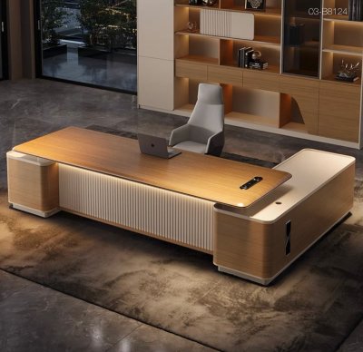 โต๊ะทำงาน TB03B8124 Dim L240xW200xH75 cm