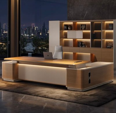 โต๊ะทำงาน TB03B8124 Dim L240xW200xH75 cm