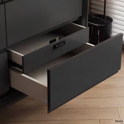 STORAGE CABINET MJHOMEDESIGNS TB1424 BLACK L140XW40XH85 CM