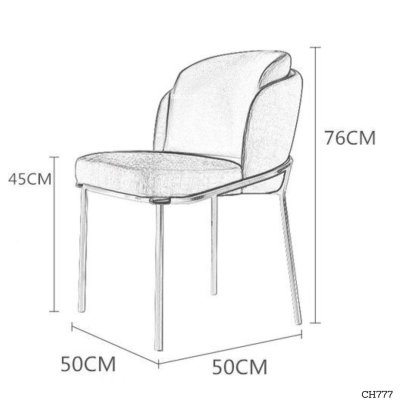 เก้าอี้ CH777 Dim L50xW50xH76 cm