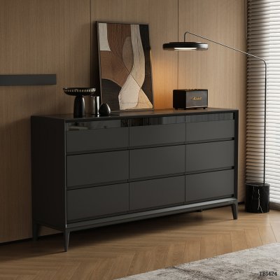 ตู้เก็บของ MJHOMEDESIGNS TB1424 สีดำ L140XW40XH85 CM