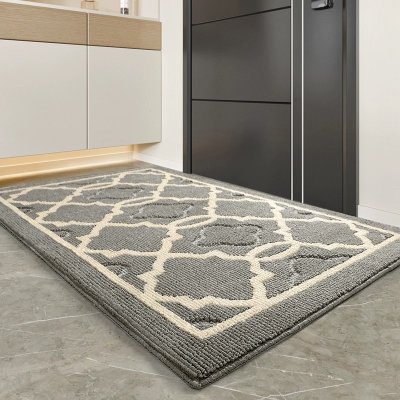 Doormat Carpet 38 ขนาด 80x120 cm สีเทา