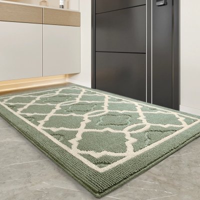 Doormat Carpet 38 ขนาด 50x80 cm สีเขียว