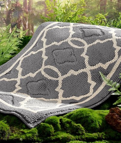 Doormat Carpet 38 ขนาด 80x120 cm สีเทา