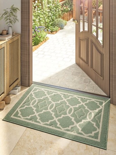 Doormat Carpet 38 ขนาด 50x80 cm สีเขียว