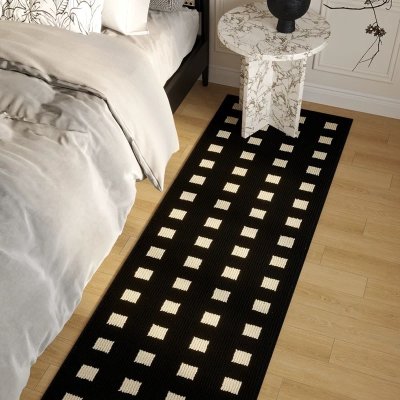 Bedside Carpet 61 ขนาด 60 x 180 cm V1 ดำ