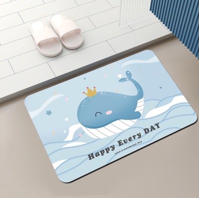 Doormat Carpet 10 ขนาด 40x 60 cm ปลาวาฬ