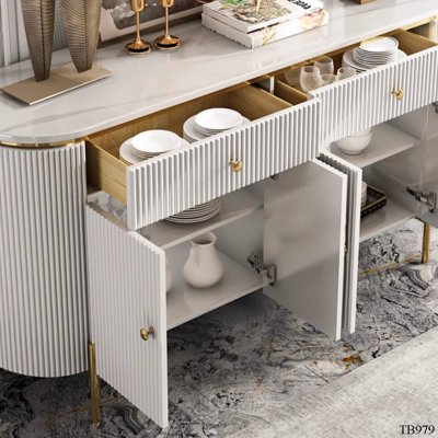 คอนโซล TB979 (White) Dim L140xW40xH80 cm