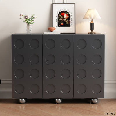 ตู้วางรองเท้า DC917 Dim L120XW35XH90 CM Black