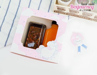 BJ กล่องสแน็ค หน้าต่าง ลายยูนิคอร์น สวีทดรีม 20ใบ