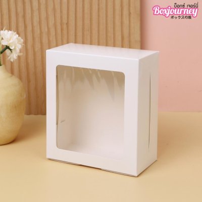 BJ กล่องสแน็คสีขาว 12.7x14x6.3cm 20ใบ