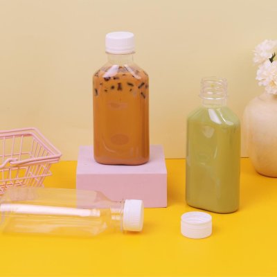 BJ ขวดPET 220cc แบนเรียบ ฝาขาว 20ชุด