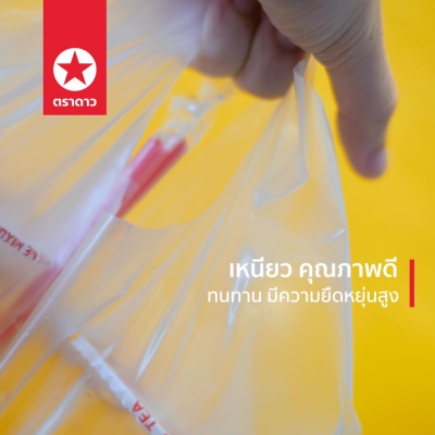 ตราดาว ถุงหิ้วแก้วคู่ 100ใบ