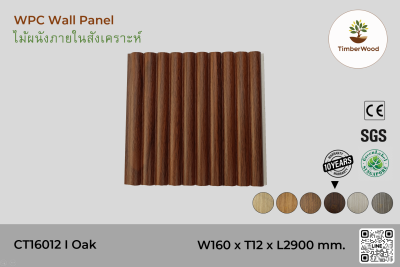 แผ่นไม้ผนังภายใน CT16012 (10-Hole) - Oak