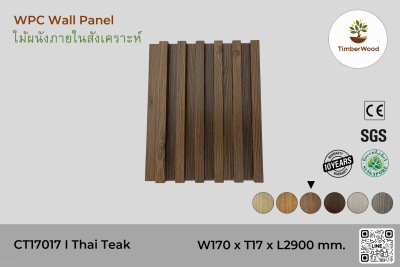 แผ่นไม้ผนังภายใน CT17017 (6-Hole) - Thai Teak