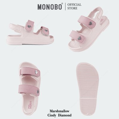 Monobo รุ่น Cindy Diamond รองเท้าแตะสายคู่สวมง่าย ลุคน่ารักสายหวาน ตกแต่งโลโก้ทรงเพชร พื้นนุ่ม เดินสบาย ของแท้ 100%