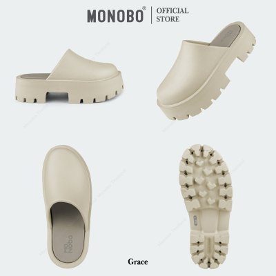 Monobo รุ่น Grace รองเท้าแตะแบบสวมแฟชั่นเสริมส้น ของแท้100%
