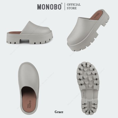 Monobo รุ่น Grace รองเท้าแตะแบบสวมแฟชั่นเสริมส้น ของแท้100%