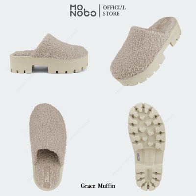 Monobo รุ่น Grace Muffin รองเท้าแตะแบบสวมแฟชั่นเสริมส้น ของแท้100%