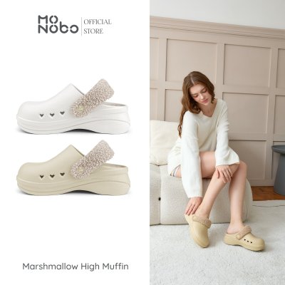 MONOBO รุ่น Marshmallow high Muffin รองเท้าแตะแบบสวมแฟขั่น  ของแท้ 100%