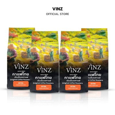 VINZ เมล็ดกาแฟดอยช้าง อาราบิก้าเบลน คั่วเข้ม