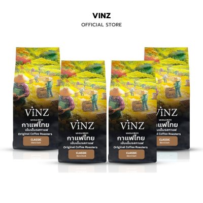 VINZ เมล็ดกาแฟดอยช้าง อาราบิก้าเบลน คั่วเข้ม