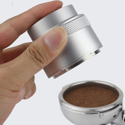 Tamper spring แทมเปอร์สปริง หน้าเรียบ ขนาด 51 และ 58 mm. สีดำ/เงิน