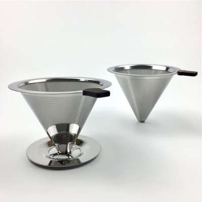 ที่กรองกาแฟดริปทรงกรวย ดริปเปอร์ สแตนเลส กรวยดริปกาแฟ Stainless Coffee Dripper