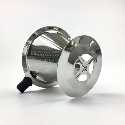 ที่กรองกาแฟดริปทรงกรวย ดริปเปอร์ สแตนเลส กรวยดริปกาแฟ Stainless Coffee Dripper