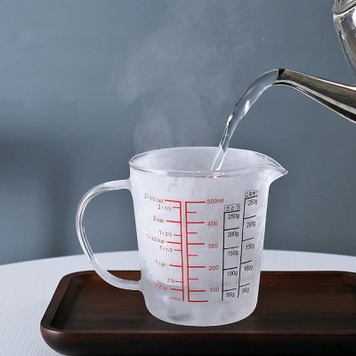 แก้วตวง ถ้วยตวงแก้ว ถ้วยตวงน้ำ 500ml / 200ml ทนความร้อนสูง เนื้อแก้วใส ทนทาน