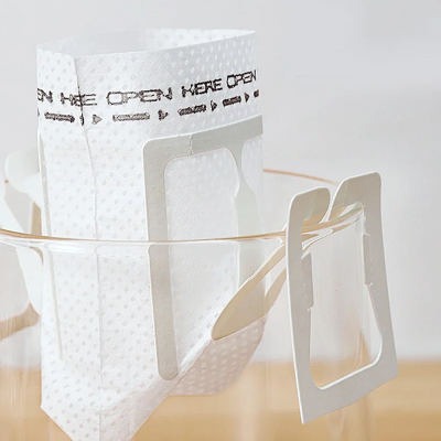 ถุงกรองกาแฟ ถุงดริปกาแฟ แบบมีหูแขวน 50 ซอง Drip Coffee filter bag แบบพกพา ใช้แล้วทิ้ง