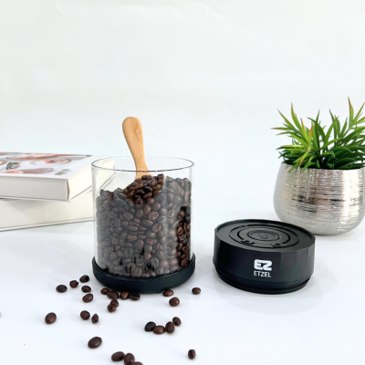 โถสูญญากาศไฟฟ้า Electric Vacuum Canister โถเก็บเมล็ดกาแฟ สามารถชาร์จไฟได้ ขนาด 800/1200 ml.