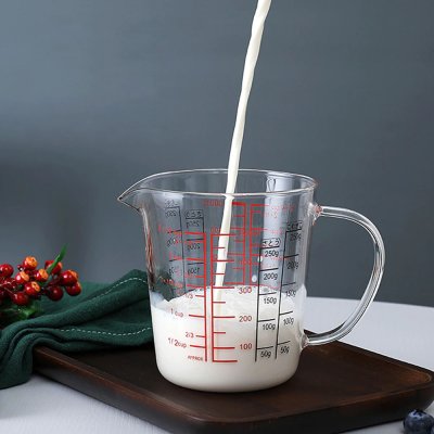 แก้วตวง ถ้วยตวงแก้ว ถ้วยตวงน้ำ 500ml / 200ml ทนความร้อนสูง เนื้อแก้วใส ทนทาน