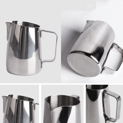 พิชเชอร์เหยือกสแตนเลสตีฟองนมหัวตัดเฉียง Pitcher ขนาด 300ml/600ml อุปกรณ์บาริสต้า
